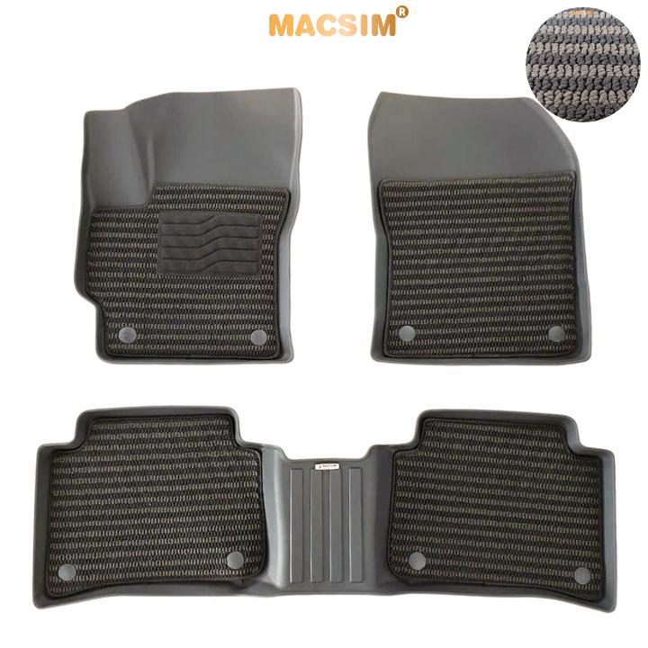 Thảm Lót Sàn 2 Lớp TPE Macsim Toyota Corolla Altis 2022-Nay Chuẩn Form, Bền, Không Mùi (sd3 xám đen ct)