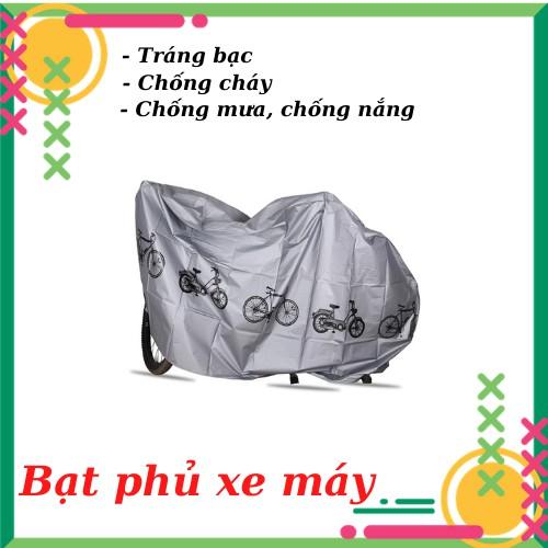 Bạt phủ xe máy tráng bạc chống cháy chống mưa năng