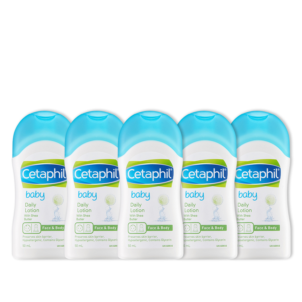 [Quà tặng không bán] Combo 5 Sữa dưỡng ẩm dịu lành hằng ngày Cetaphil Baby Daily Lotion 50ml