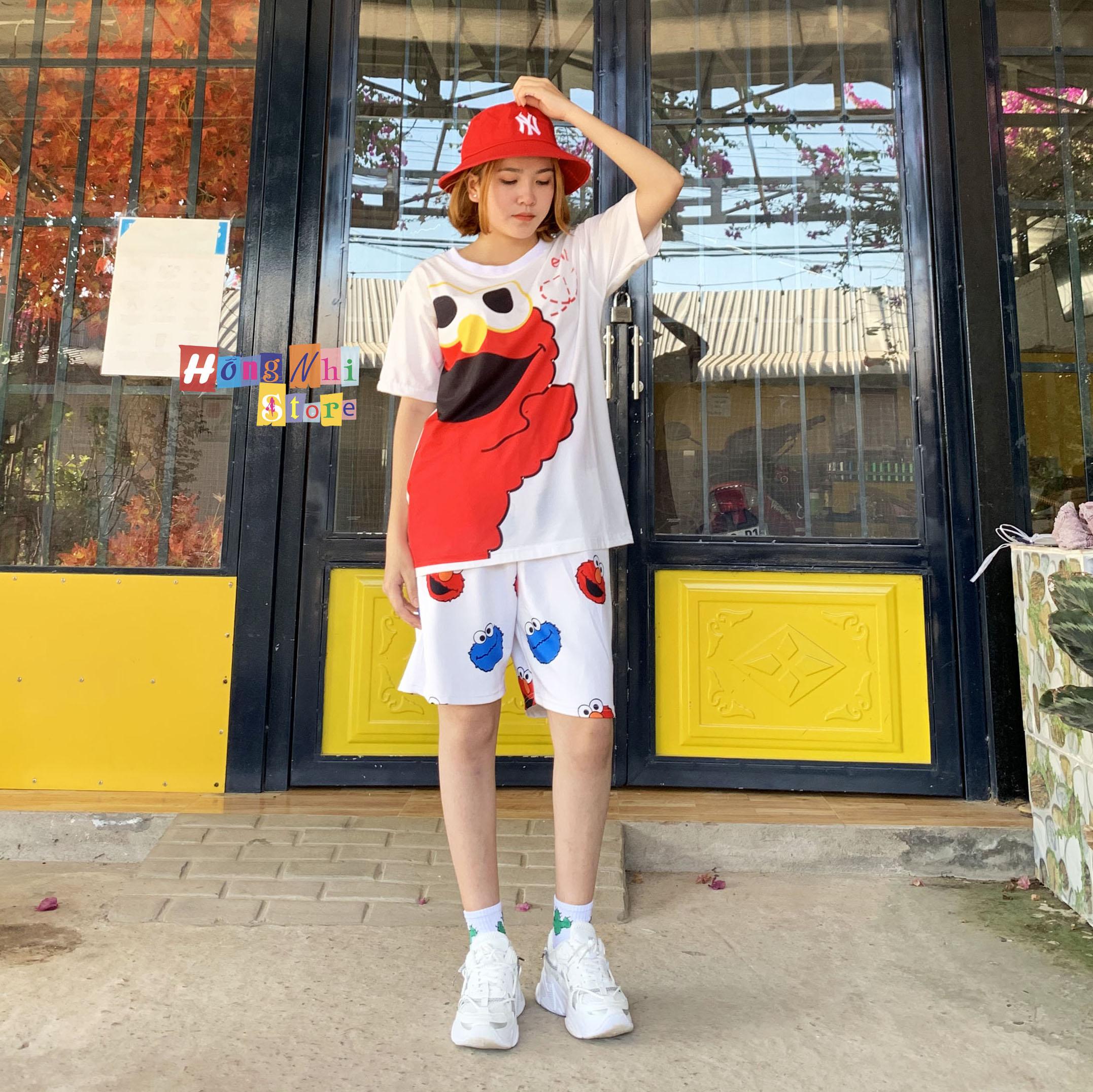 Quần Short Cartoon  Unisex Hình Kawaii Quần Trắng - Quần Đùi Hoạt Hình Siêu Cute - MM