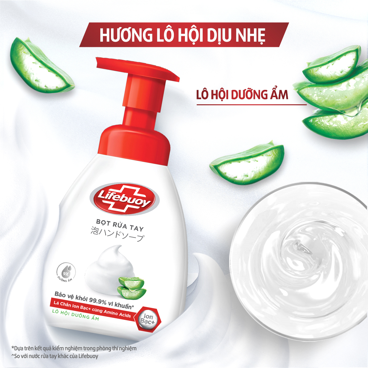 Bọt rửa tay dưỡng ẩm Lifebuoy hương Lô Hội 250ml