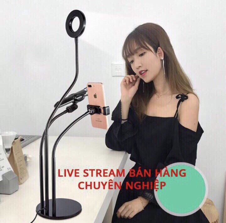 Chân đế kẹp mic thu âm và màn lọc âm - Dụng cụ livestream tặng kèm 1 móc khóa huýt sáo