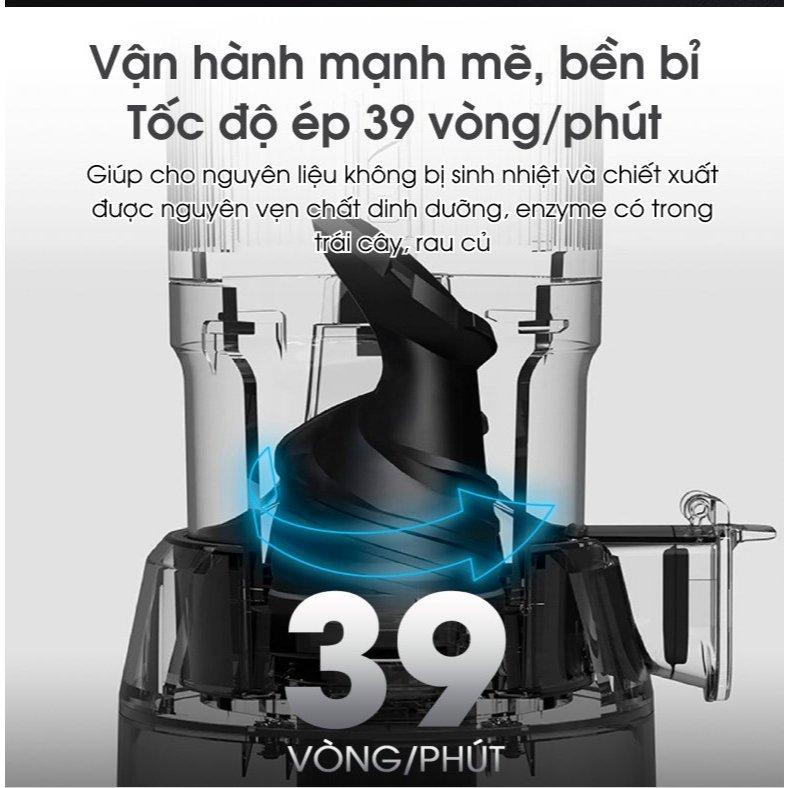 Máy Ép Chậm Kalite KSJ868, Công Suất 250w - Ống Tiếp 130mm, Ép Nguyên Quả Dễ Lắp Đặt và Vệ Sinh Máy, Hàng Chính Hãng