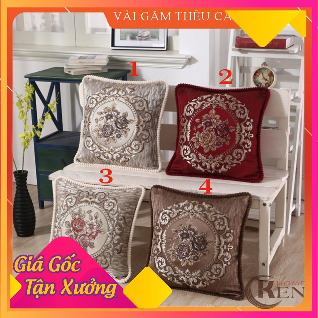 Gối Tựa Lưng | Gối Tựa Sofa, Gối Vuông Trang Trí In Hoạt Tiết Hoa Lá Hiện Đại Kích Thước 48x48 cm