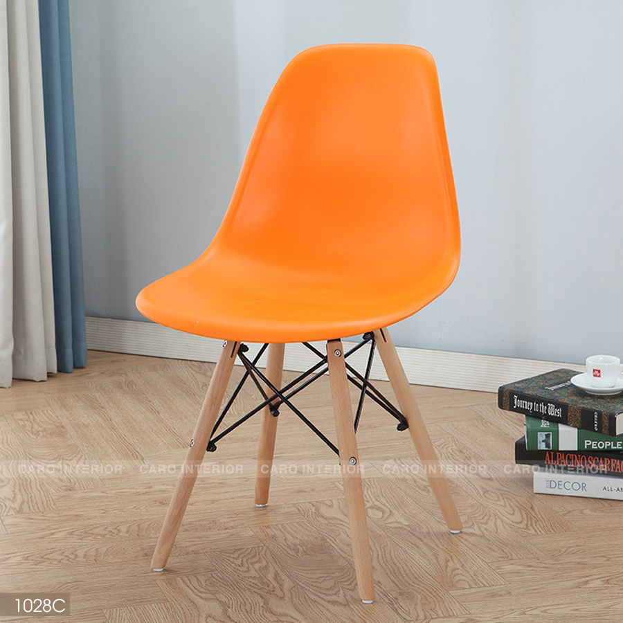 GHẾ NHỰA EAMES CHÂN GỖ 1028C