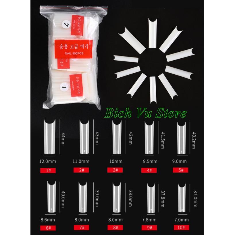 Móng nối dài ống tre 100c/bich/ 10size