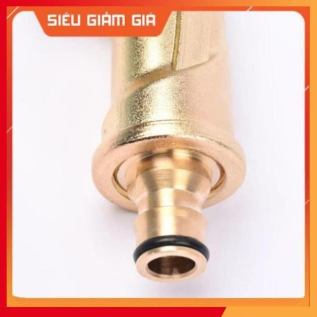 Bộ dây vòi xịt nước rửa xe, tưới cây . tăng áp 3 lần, loại 7m, 10m 206701-3 đầu đồng, cút,nối nhựa vàng