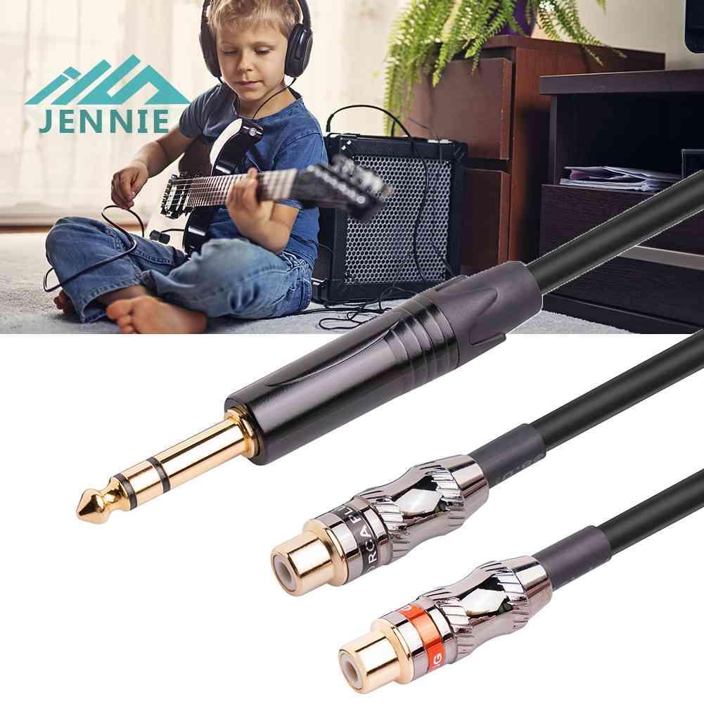 Cáp Chia Audio 6.35mm ĐầU CắM Sang Lỗ CắM 2RCA Mạ VàNg 24k Connec