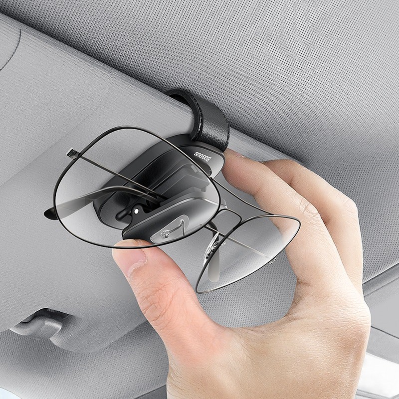 Giá Treo Kính Kẹp Thẻ Hoặc Phụ Kiện Trên Xe Ô Tô Baseus Platinum Vehicle Eyewear Clip (Clamping Type / Paste Type) - Hàng Chính Hãng