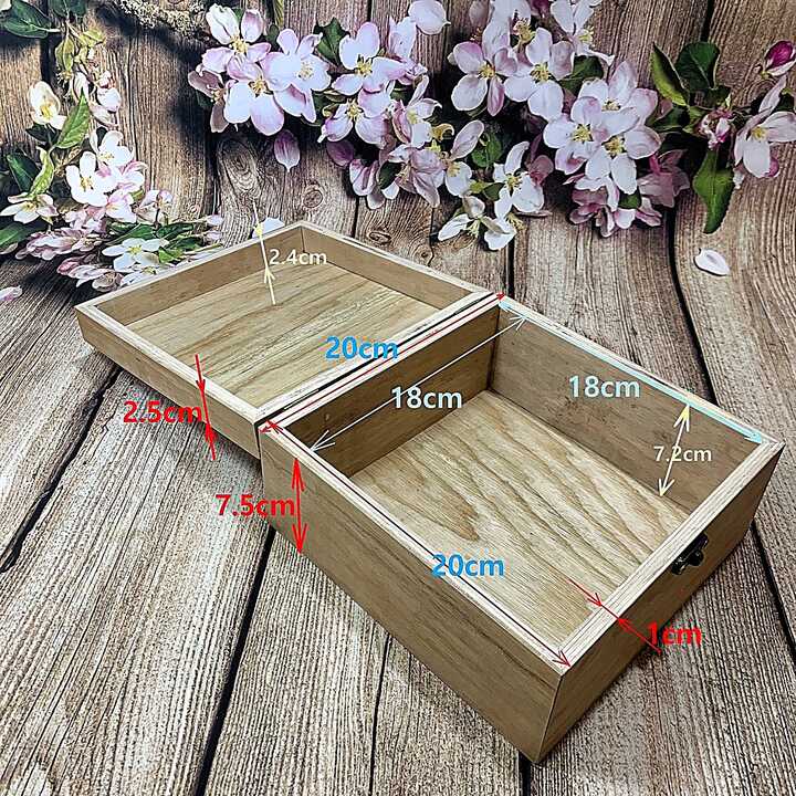 Hộp Gỗ Đựng Quà cao cấp PLYWOOD 20x20x10cm – Hộp đựng trang sức loại 1