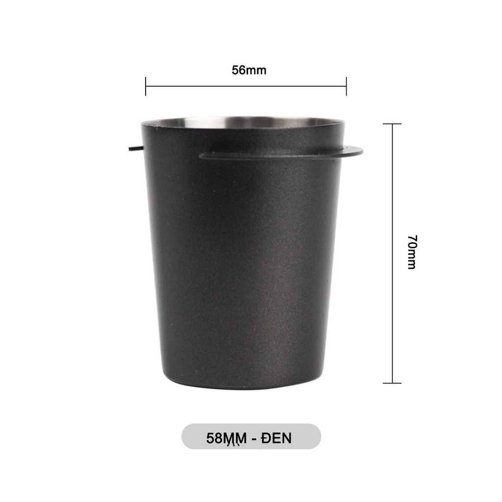 Ly dosing cup inox 58mm, chuyên hứng đựng cà phê cho máy xay EK43