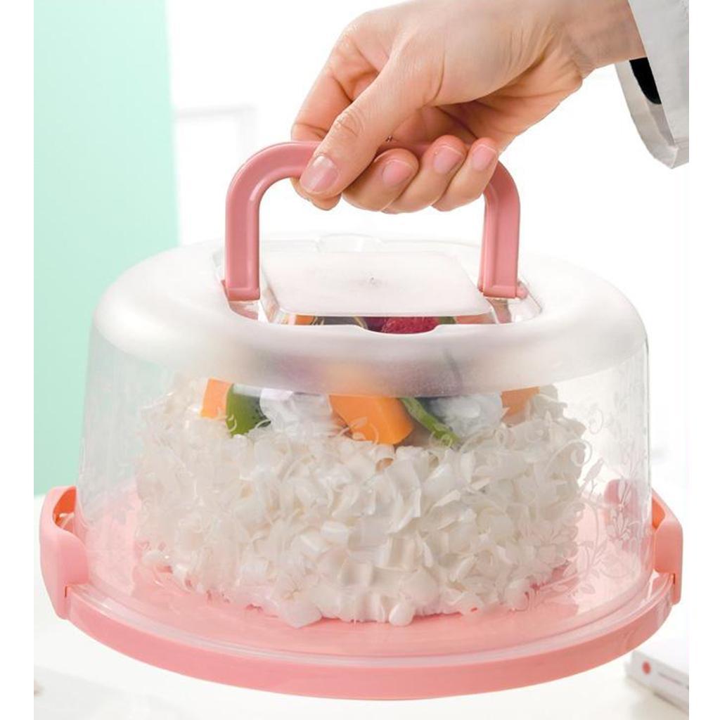 Cake Cupcake Muffin Carrier Holder Server Pink