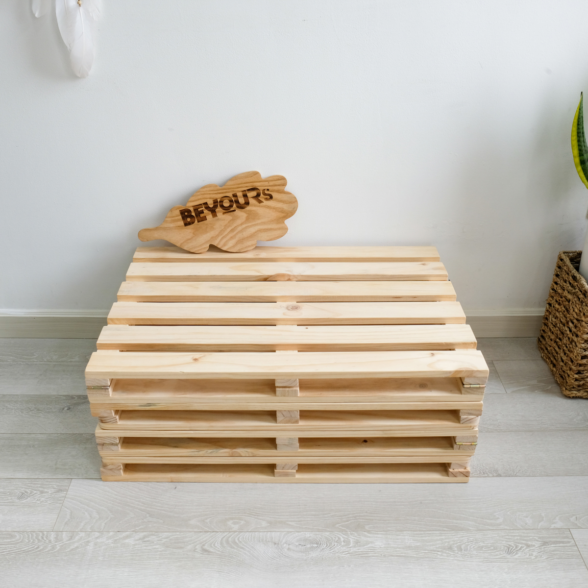 Giường Ngủ Pallet Gỗ Thông BEYOURs Skinny Giường Gỗ Gấp Xếp Gọn Thông Minh Kiểu Hàn Quốc