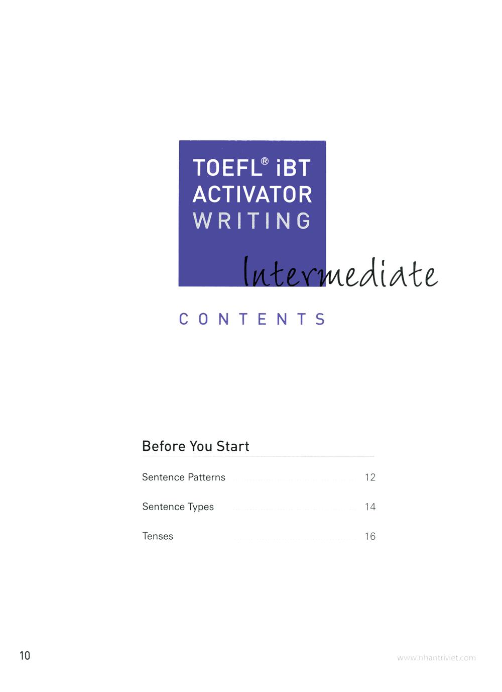 TOEFL iBT Activator Writing Intermediate