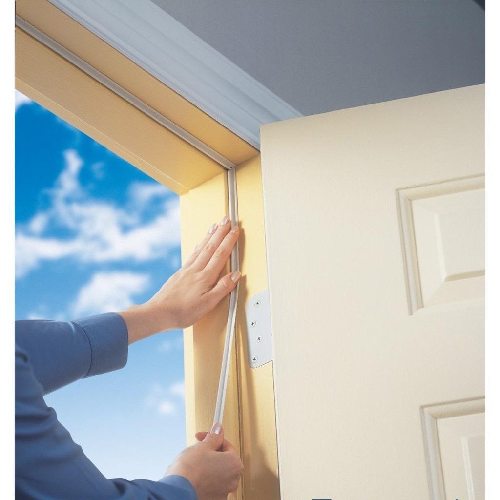 Combo 10 mét gioăng D, gioăng dán cửa gỗ, gioăng giảm trấn, gioăng chống ồn cánh cửa nhà, gioăng chống bụi, ron D - 10m D dán cửa đen