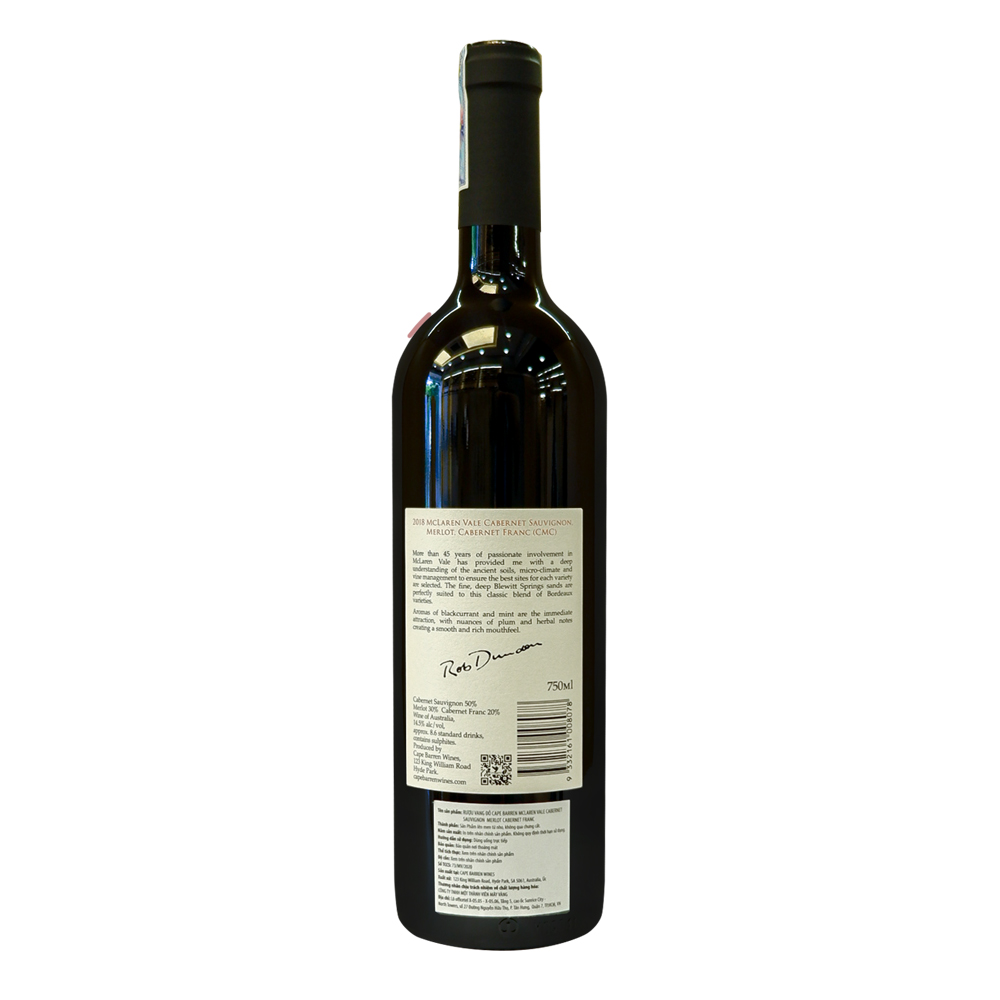 Rượu Vang Đỏ Cape Barren McLaren Vale Cabernet Sauvignon Merlot Cabernet Franc 750ml 14.5% - Úc - Hàng Chính Hãng