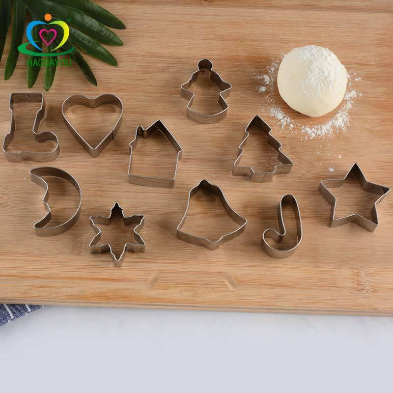 Khuôn Bánh Quy Cookies Bộ 10 Khuôn Nhấn Dụng Cụ Làm Bánh Cookie Cutter Innox Noel - CBCOOKI10P