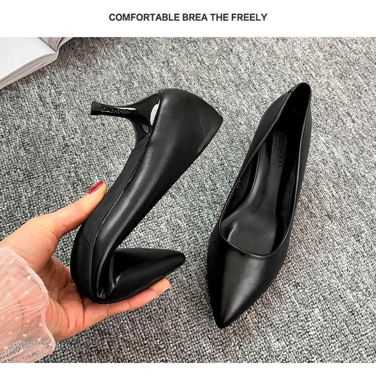 Giày Gót Nhọn Công Sở Văn Phòng nữ Tiếp Viên Hàng Không Cao Cấp FFAN STORE