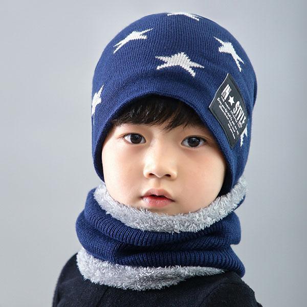 Mũ len mã ngôi sao kèm khăn ống cho bé từ 7- 15 tuổi - Duonghieu6789