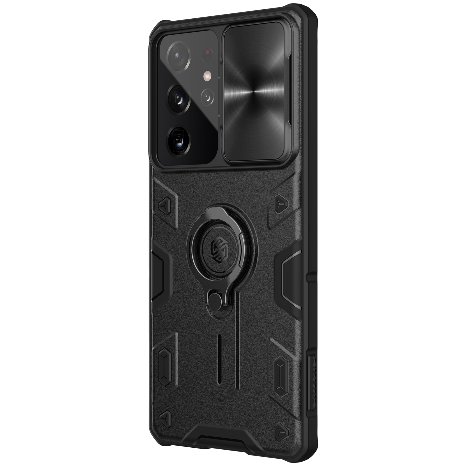 Ốp lưng Chống Shock Che Camera Nillkin CamShield Armor cho Samsung Galaxy S21 Ultra - Hàng Nhập Khẩu