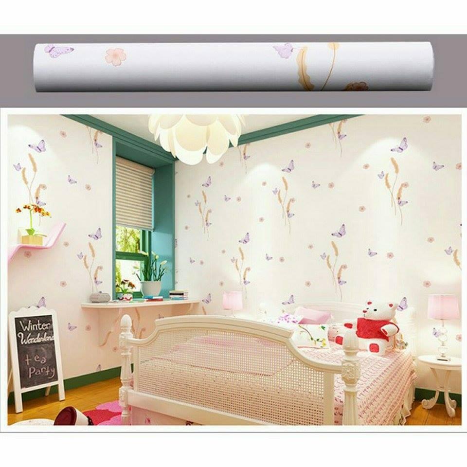 Giấy dán tường bướm tím