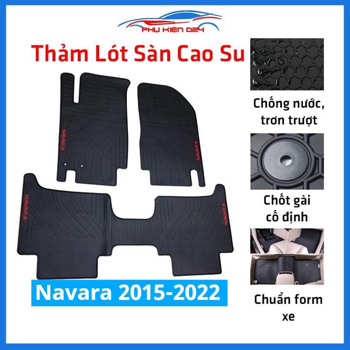 Lót sàn ô tô cao su Navara 2015-2022 không mùi chống trơn trượt