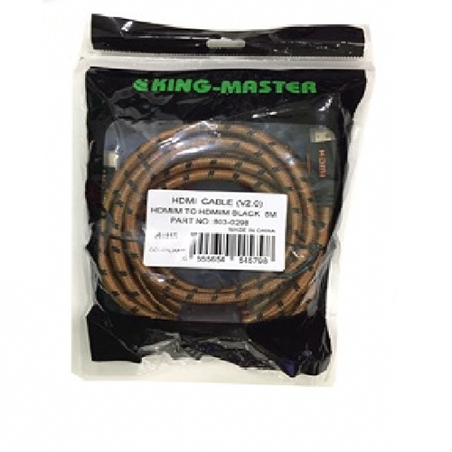 CÁP HDMI Kingmaster 2.0 ( 5m) 803-0298,CÁP HDMI 5M CHUẨN 2.0 DÂY LƯỚI-HÀNG CHÍNH HÃNG