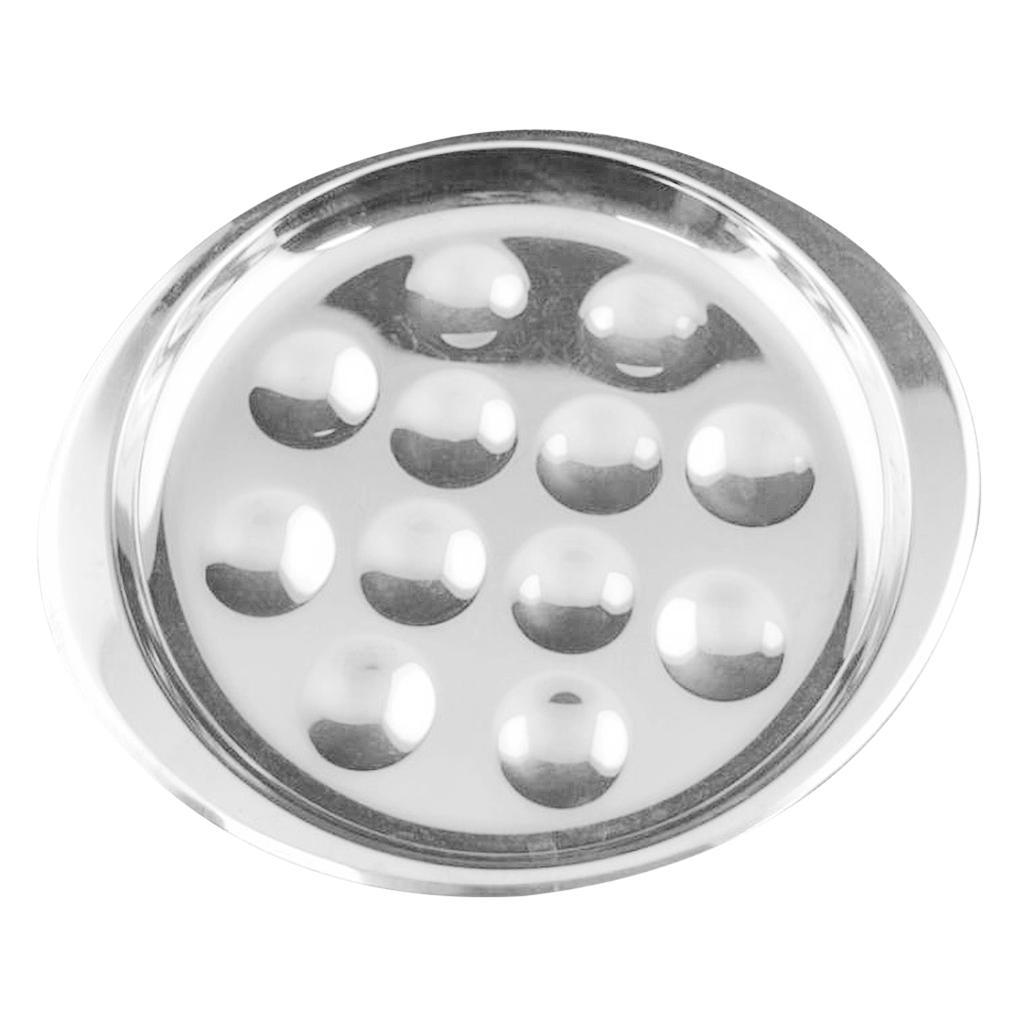 Stainless Steel Snail Mushroom Escargot Plate Dishes Compartment 196X167mm