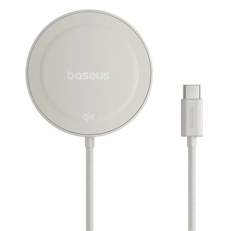 Đế Sạc Không Dây Baseus Simple Mini4 Magnetic Wireless Charger Qi2 15W (Magnetic Wireless Smart Charger Dùng Cho iPhone 12 13 14 15 Series Airpods 3 Android) hàng chính hãng