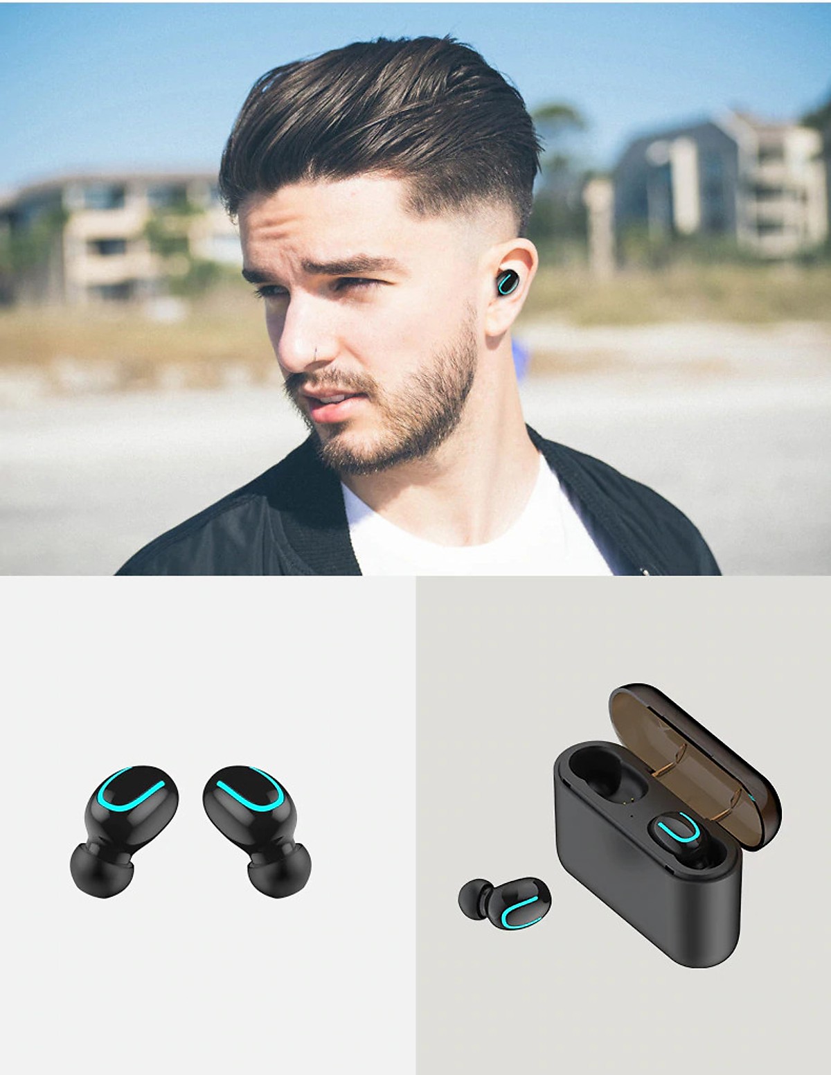 Tai Nghe Bluetooth 5.0 Moloke True wireless Chống Nước IPX5 Cao Cấp - Hàng Chính Hãng