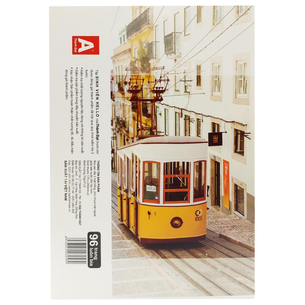 Combo 5 Tập Sinh Viên 4 Ly Ngang 96 Trang 70gsm - Thành Đạt - Hello (Mẫu Màu Giao Ngẫu Nhiên)
