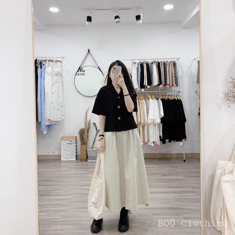 Chân váy kaki dài cho Nữ