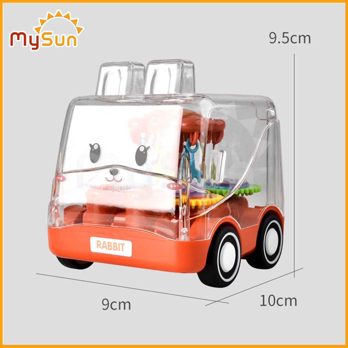 Xe ô tô đồ chơi trẻ em vòng đu quay nhựa trong suốt cao cấp cho bé.