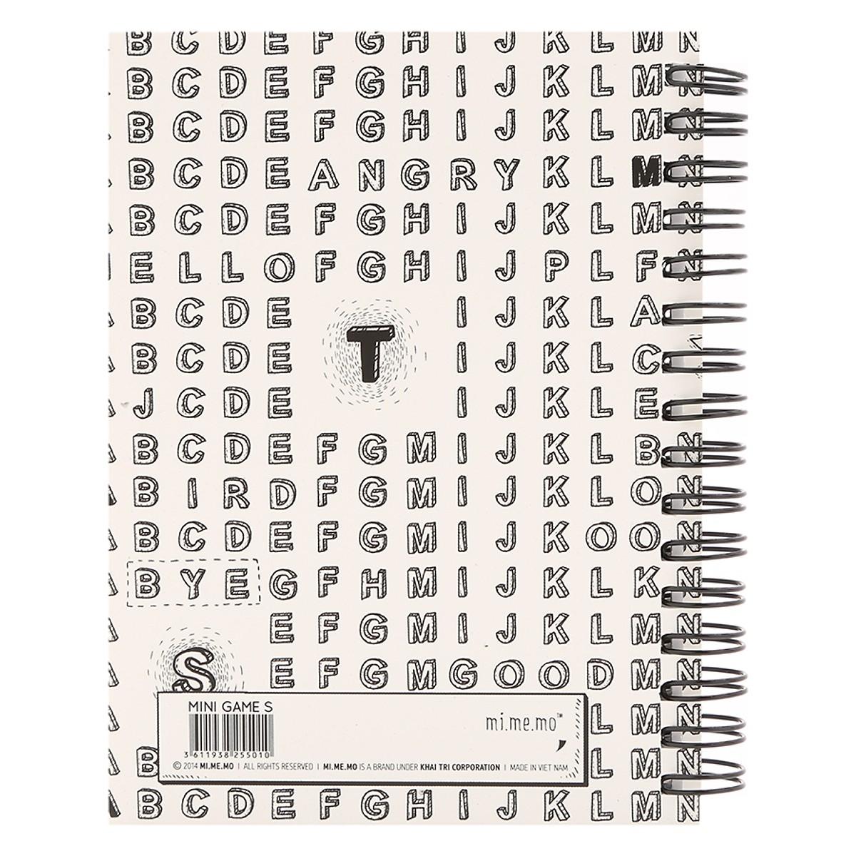 Sổ Lò Xo Khai Trí Stationery Mini Game - Size S - Mẫu 2 - Hình Chữ - Màu Trắng