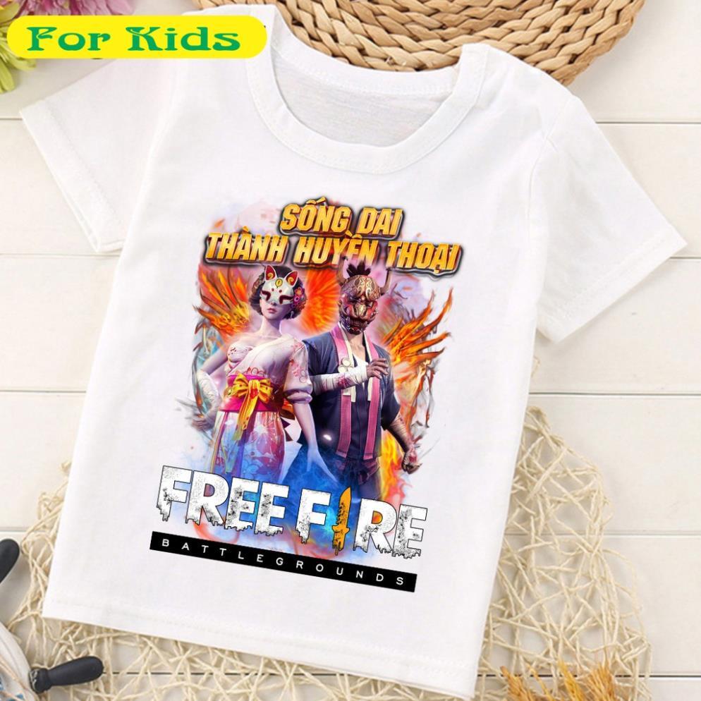 Áo Thun Free Fire Cho Bé Trai Bé Gái Từ 10kg