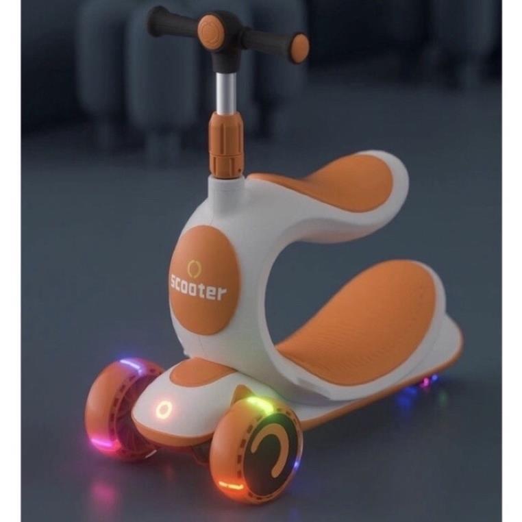 Xe Trượt Scooter Cho Bé 3 IN 1, Trượt, Bập Bênh, Ngồi Chòi Chân