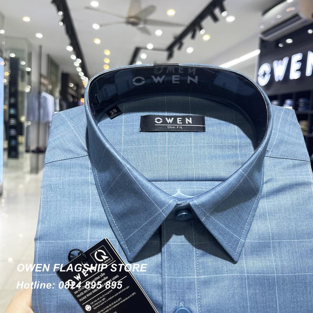 Áo Sơ mi Owen nam dài tay dáng Slimfit sợi Tre mềm mịn mát Mã AS220834D