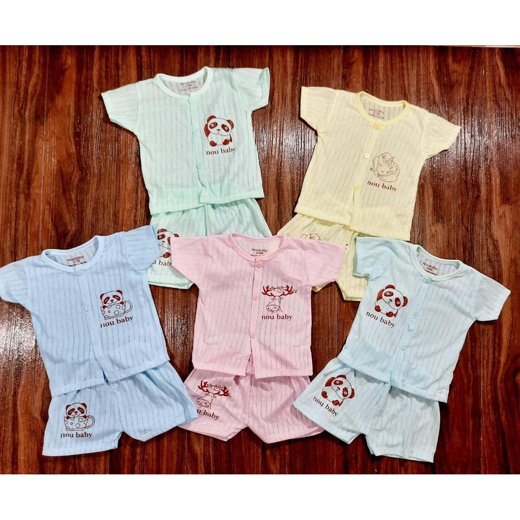 Bộ cotton giấy (mẫu trơn) cho bé 0-15 tháng tuổi- BNN