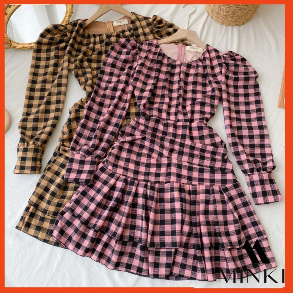 ĐẦM KẺ BODY ĐUÔI CÁ - CHẤT LIỆU VOAN COTTON NHẬP KHẨU - MÀU KẺ NÂU/ KẺ ĐỎ/ KẺ TÍM - HÀNG THIẾT KẾ _HOT