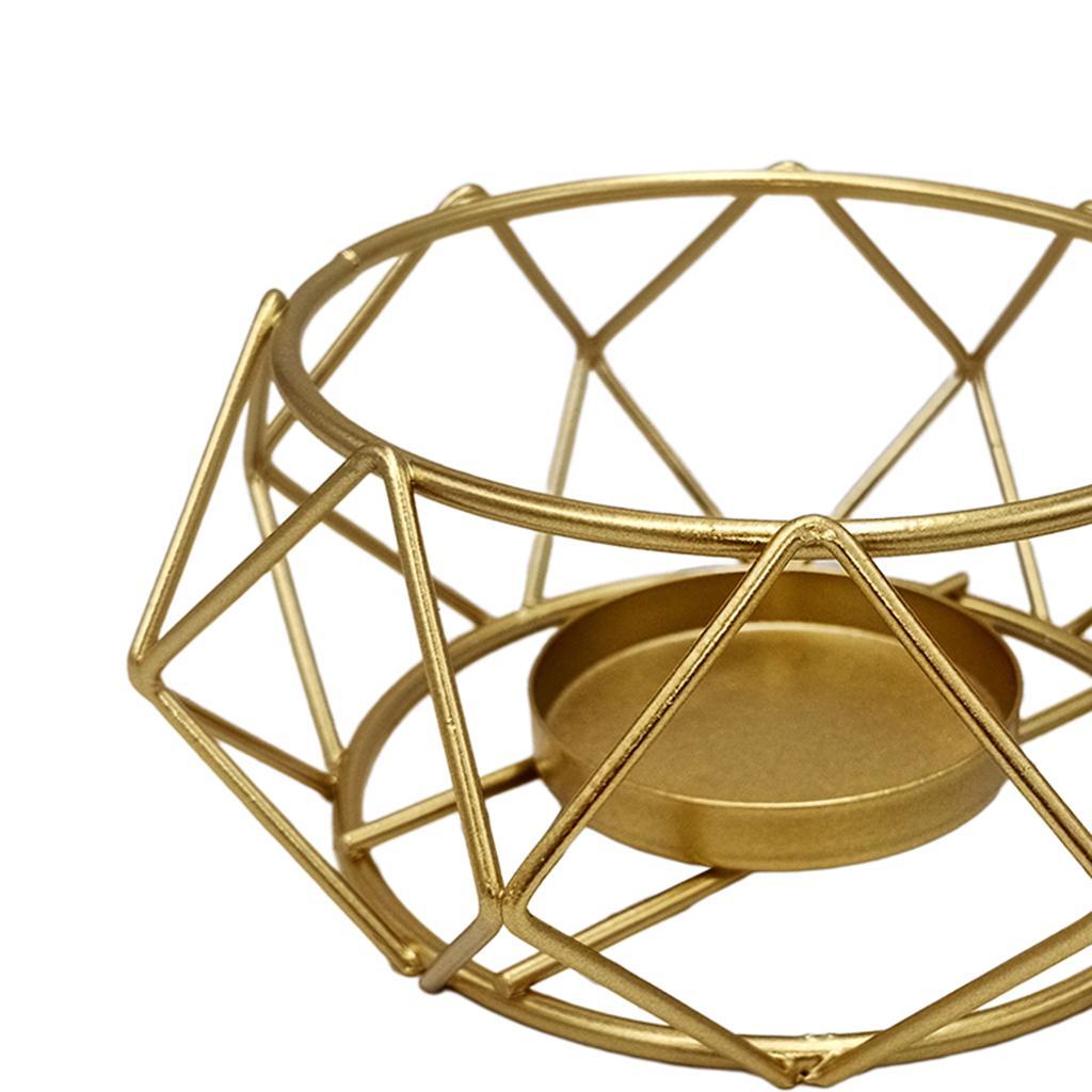 Tea Light Candle Holder Metal Cage Candlestick for Desktop Home Decoration