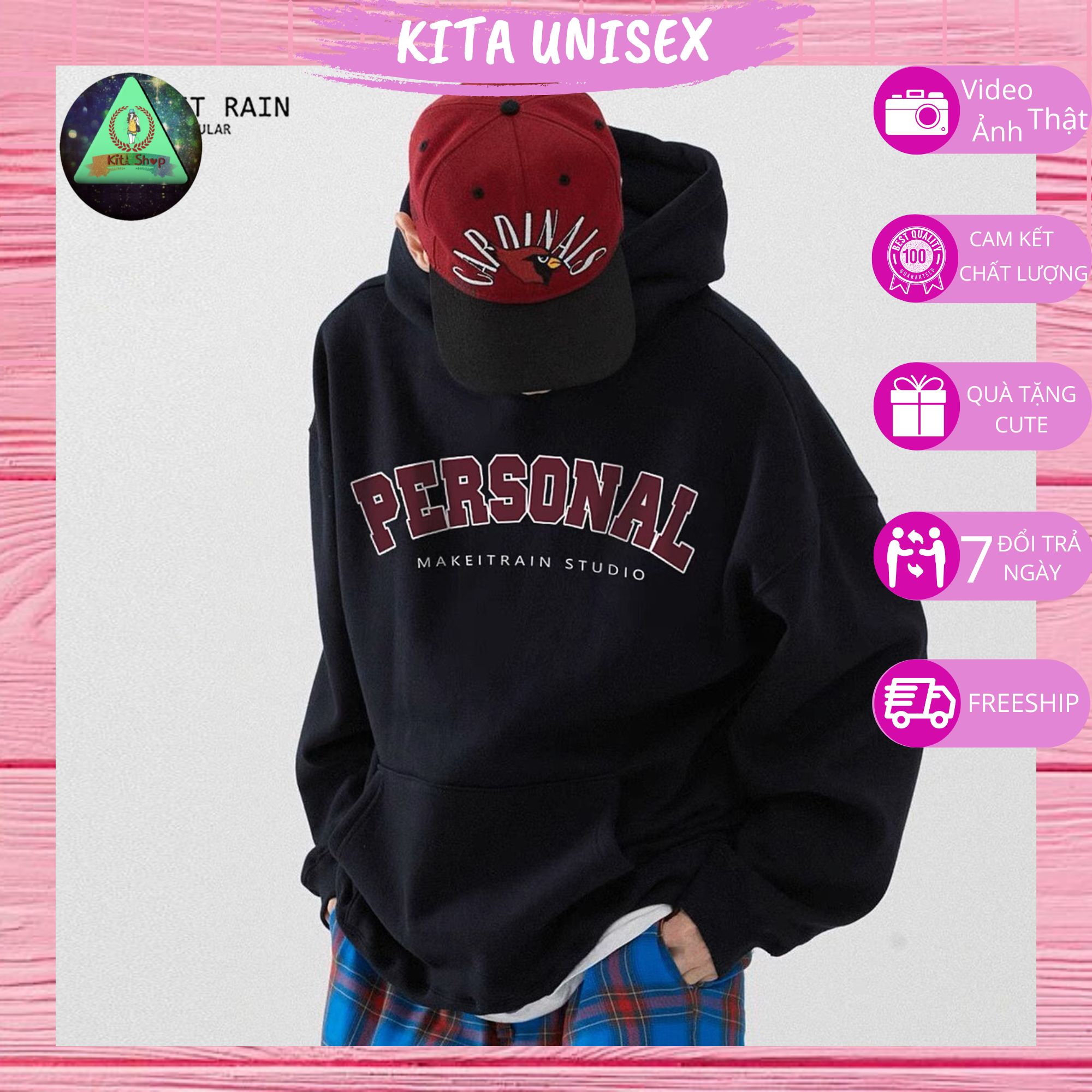 Áo khoác Hoodies unisex vải nỉ bông mềm ấm Thời trang Hot Trend Kita Unisex - Personal