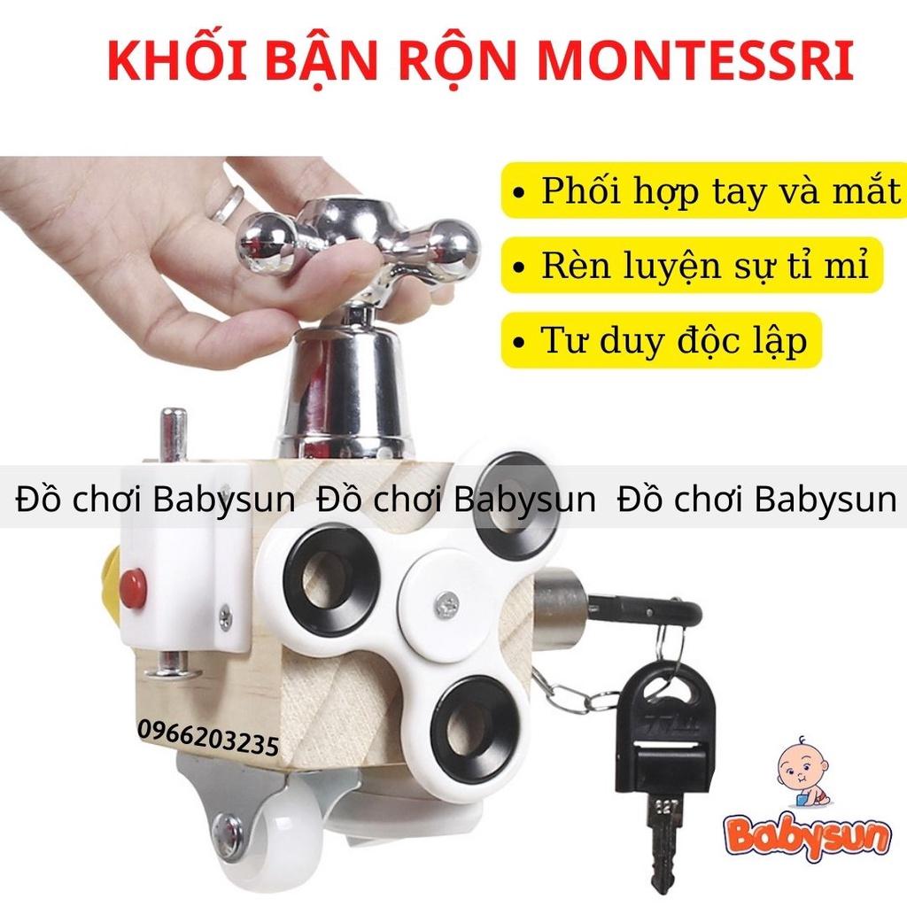 Hộp bận rộn 6in1 busy cube- giáo cụ Montessori đồ chơi thông minh cho bé rèn luyện vận động