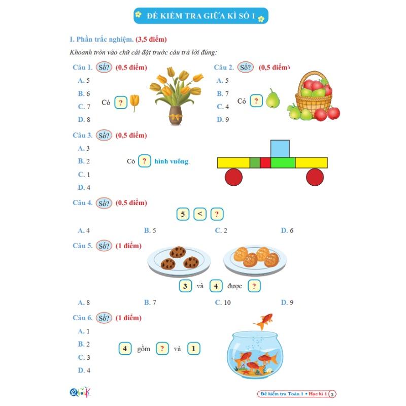 Sách - Combo Đề Kiểm Tra Lớp 1 Cả Năm - Toán và Tiếng Việt Kết Nối Tri Thức Với Cuộc Sống (4 quyển)