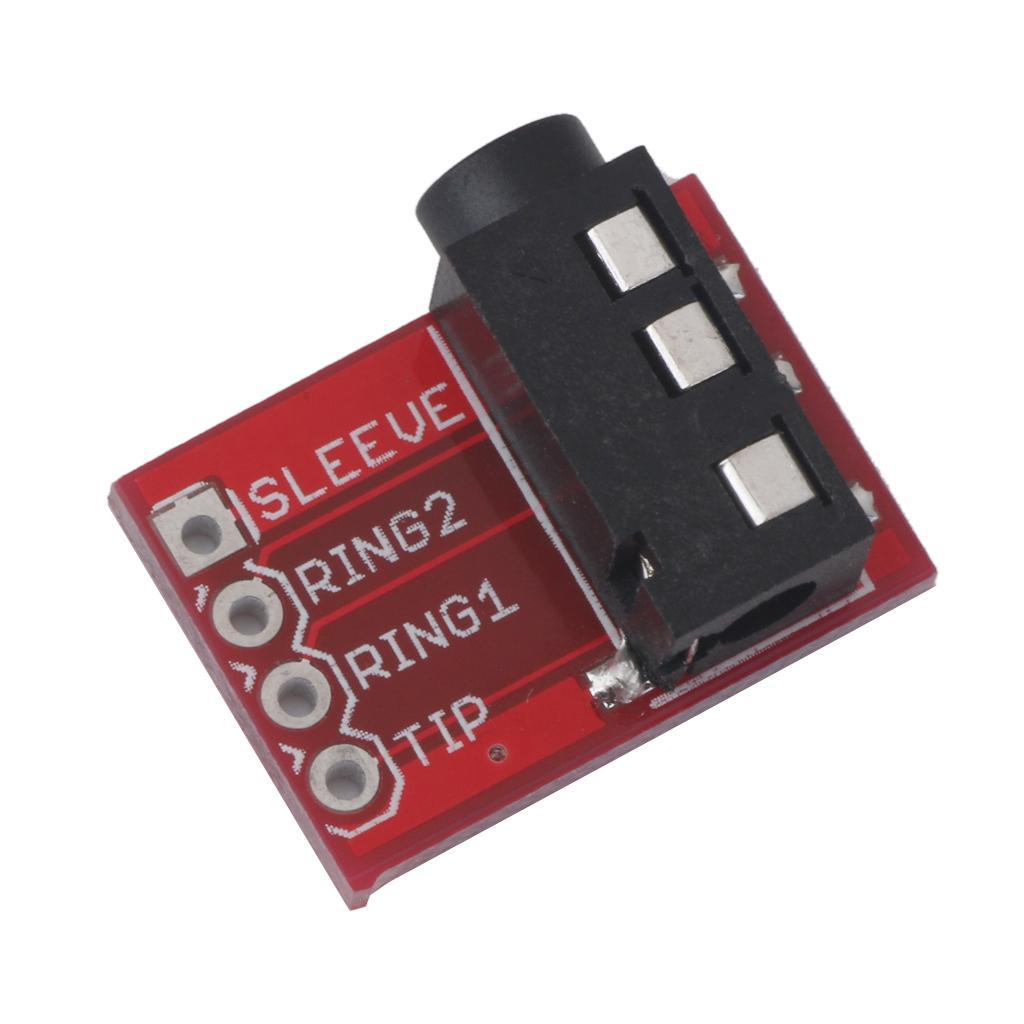 4x5x TRRS 3.5mm Jack Breakout Board Headset Stereo Socket Extension Module