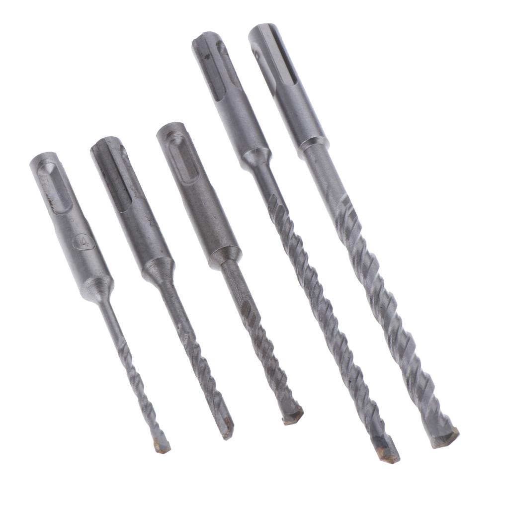 5x Bộ Mũi Khoan cho Gạch Bê Tông Gạch Kính Nhựa và Gỗ Carbide Đầu