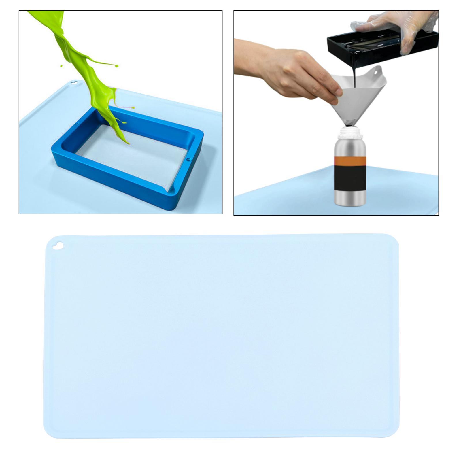 3D  Silicone  410 x 310mm To Protect Work Surface Light Blue