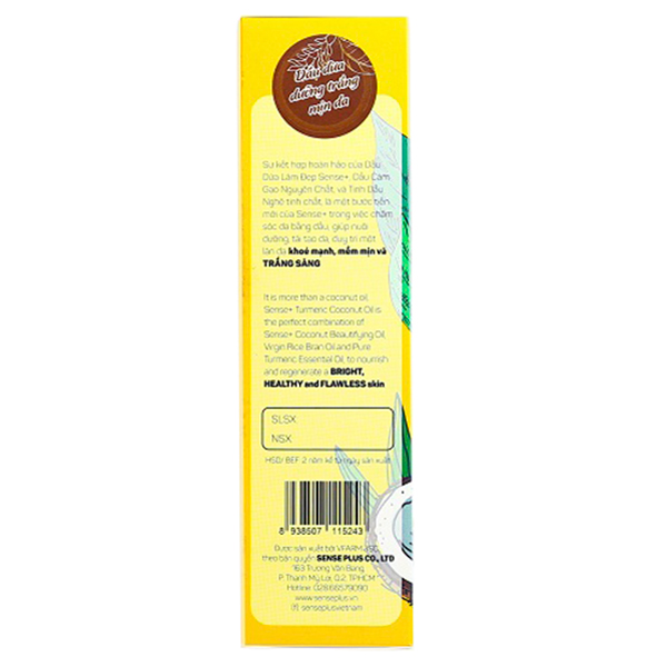 Dầu Dừa Dưỡng Da Turmeric Sense+ (50ml)