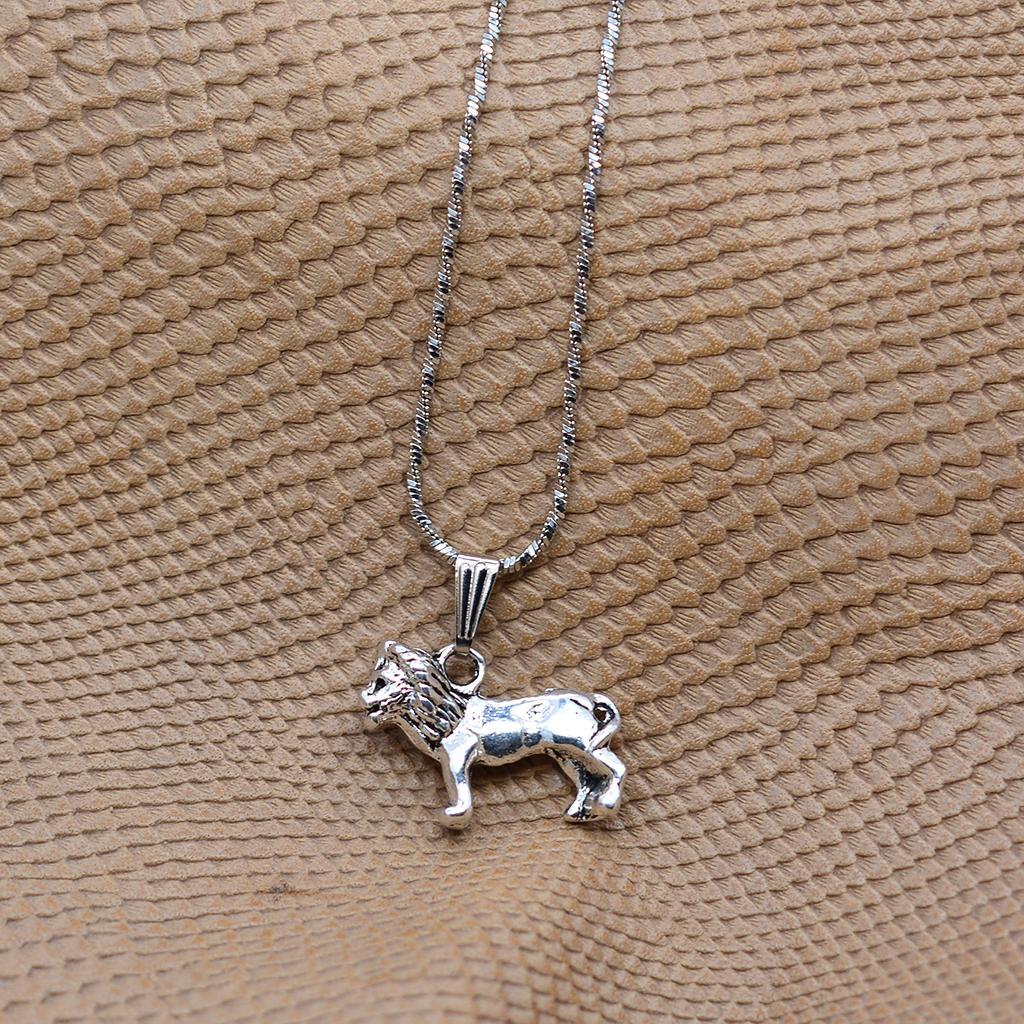 20 Piece Silver Mini Alloy Lion Shaped Charms Pendants DIY Jewelry Making Findings Accessories
