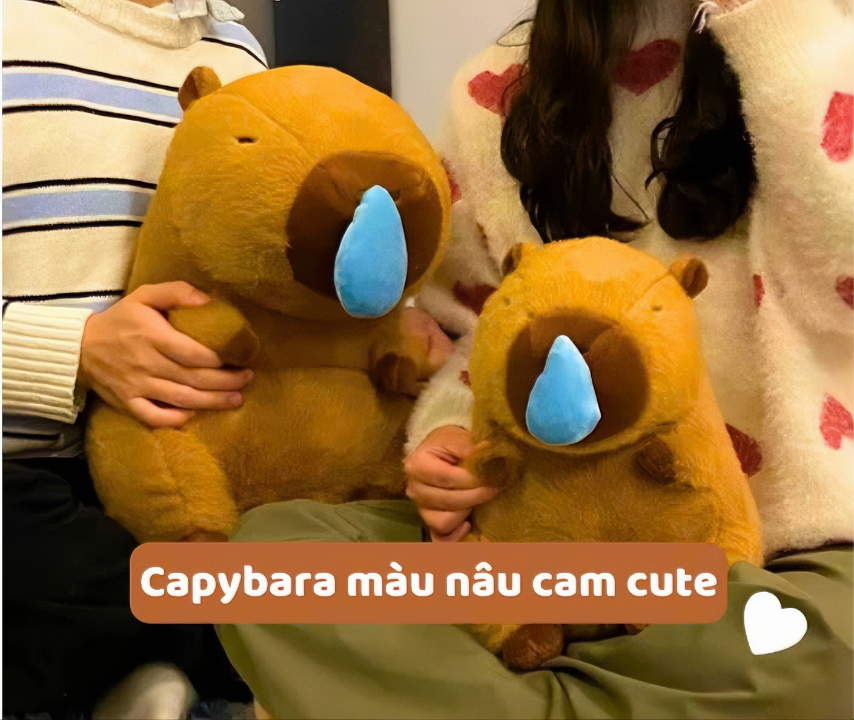 Gấu bông CAPYBARA chảy nước mũi dễ thương đáng yêu siêu hot size 30cm - Hàng chính hãng