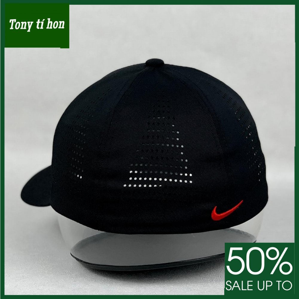 Tony tí hon - Mũ nón kết lưỡi trai bít đuôi thêu logo xanh đỏ thời trang nam nữ cao cấp - nhiều màu - màu đen